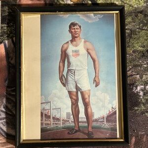 Framed Vintage Athlete Print